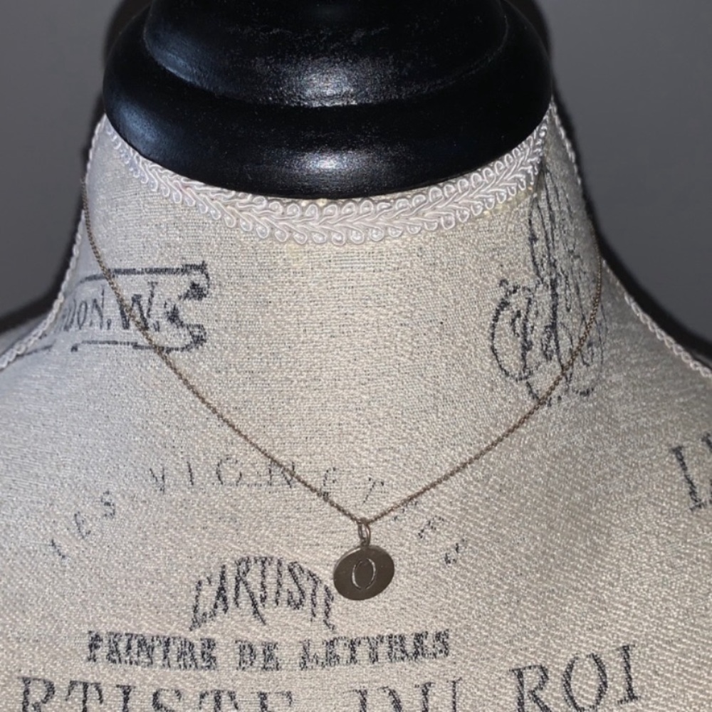 Silver ‘O’ Initial Necklace